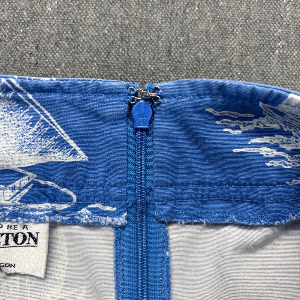 Pendleton Sail Away Blue Nautical Sailboat Cotton Stretch A-Line Skirt Size 14 - Picture 8 of 8